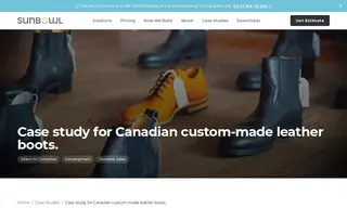 Preview of the Canadian Custom-made Leather Boots Brand (client) Case Study