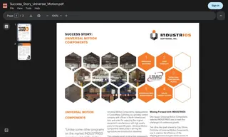Preview of the Universal Motion Components Case Study