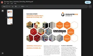 Preview of the Universal Stenciling & Marking Systems, Inc. Case Study