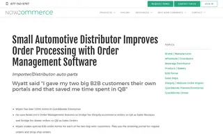Preview of the Small Automotive Distributor Case Study