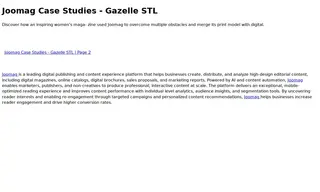 Preview of the Gazelle STL Case Study