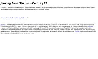 Preview of the Century 21 Case Study