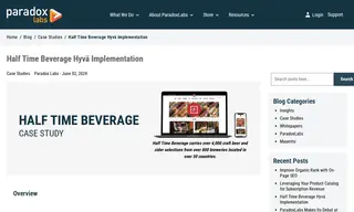 Preview of the Half Time Beverage Case Study