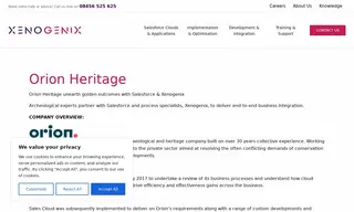 Preview of the Orion Heritage Case Study