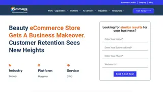 Preview of the Beauty eCommerce Client Case Study