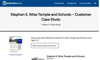 Preview of the Stephen S. Wise Temple & Schools Case Study