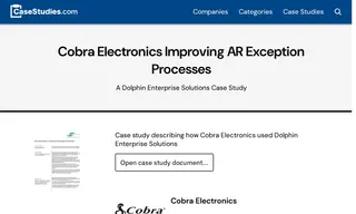 Preview of the Cobra Electronics Case Study