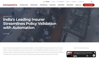 Preview of the India’s Leading General Insurance Provider Case Study