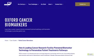 Preview of the Oxford Cancer Biomarkers Case Study