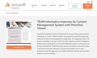 Preview of the TEAM Informatics Case Study