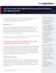Preview of the City of Cape Town Case Study