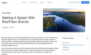 Preview of the BlueTriton Brands Case Study