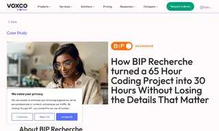 Preview of the BIP Recherche Case Study