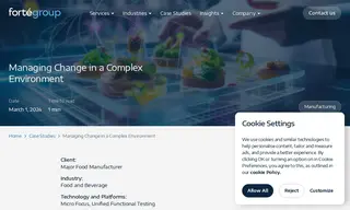 Preview of the Major Food Manufacturer Case Study