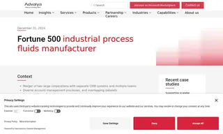 Preview of the Fortune 500 Industrial Process Fluids Manufacturer Case Study