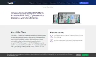 Preview of the Leading Infusion Pump Manufacturer Case Study