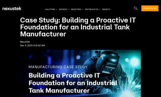 Preview of the Industrial Tank Manufacturer Case Study