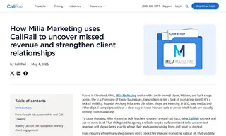 Preview of the Milia Marketing Case Study