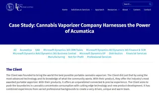 Preview of the Cannabis Vaporizer Company Case Study