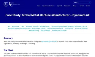 Preview of the Global Metal Machine Manufacturer Case Study