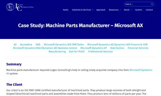 Preview of the Machine Parts Manufacturer Case Study