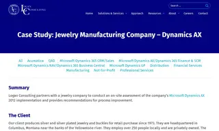 Preview of the Jewelry Manufacturing Company Case Study
