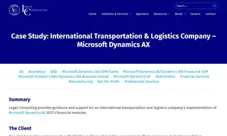 Preview of the International Transportation & Logistics Company Case Study