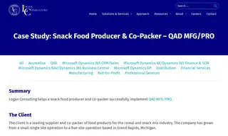 Preview of the Snack Food Producer and Co-packer Case Study