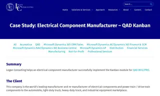 Preview of the Electrical Component Manufacturer Case Study
