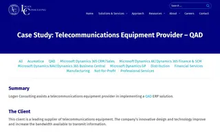 Preview of the Leading Supplier of Telecommunications Equipment Case Study