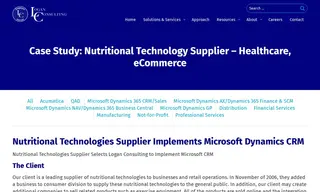 Preview of the Nutritional Technologies Supplier Case Study