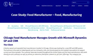Preview of the Chicago Food Manufacturer Case Study