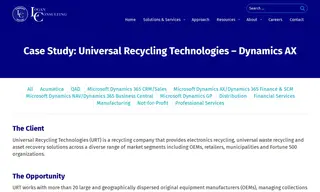 Preview of the Universal Recycling Technologies (urt) Case Study