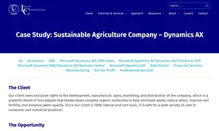 Preview of the BiOWiSH Technologies Case Study