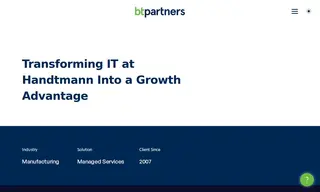 Preview of the Handtmann Inc Case Study