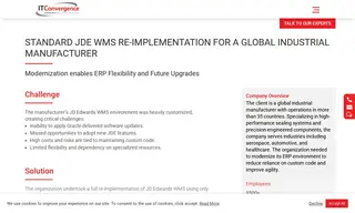Preview of the Global Industrial Manufacturer Case Study