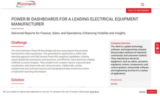 Preview of the Leading Electrical Equipment Manufacturer Case Study