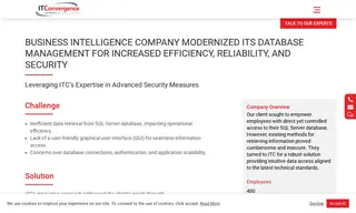 Preview of the Business Intelligence Company Case Study