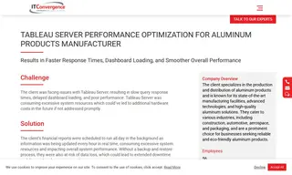 Preview of the Aluminum Products Manufacturer Case Study