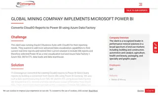 Preview of the Global Mining Company Case Study