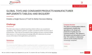 Preview of the Global Toys and Consumer Products Manufacturer Case Study