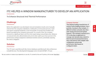 Preview of the Window Manufacturer Case Study