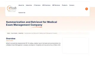 Preview of the Medical Exam Management Company Case Study