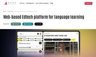 Preview of the Web-based Edtech Platform for Language Learning Case Study