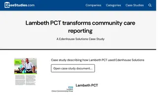 Preview of the Lambeth PCT Case Study