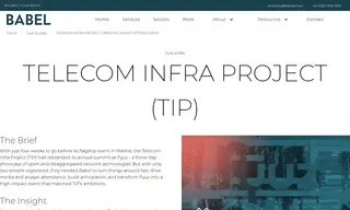 Preview of the Telecom Infra Project (tip) Case Study