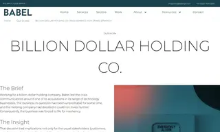 Preview of the Billion Dollar Holding CO Case Study