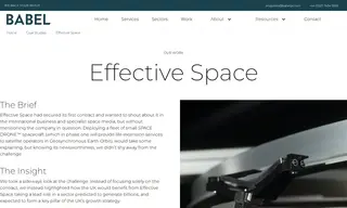 Preview of the Effective Space Case Study