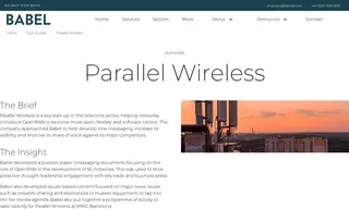 Preview of the Parallel Wireless Case Study