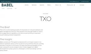Preview of the TXO Case Study